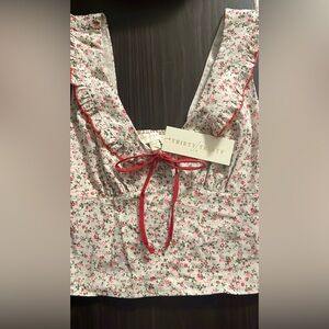 Thirty Thirty LA Floral Dress with Red Trim